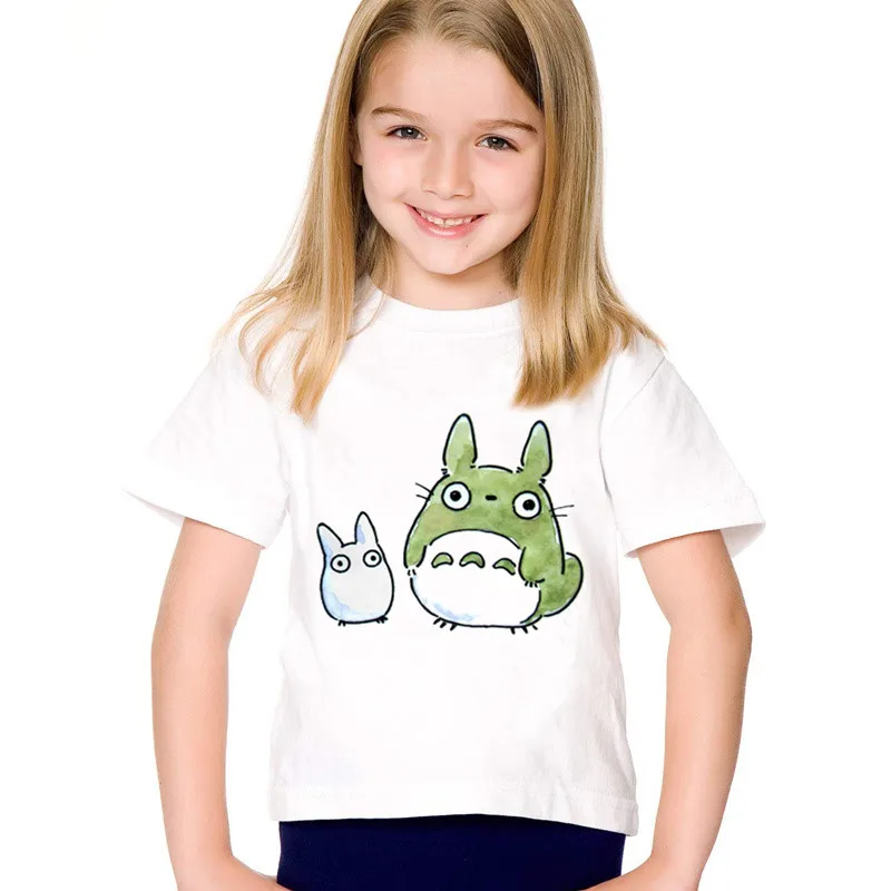 Лето 2021 забавные детские футболки с аниме принтом Мой сосед Тоторо Camiseta для детей