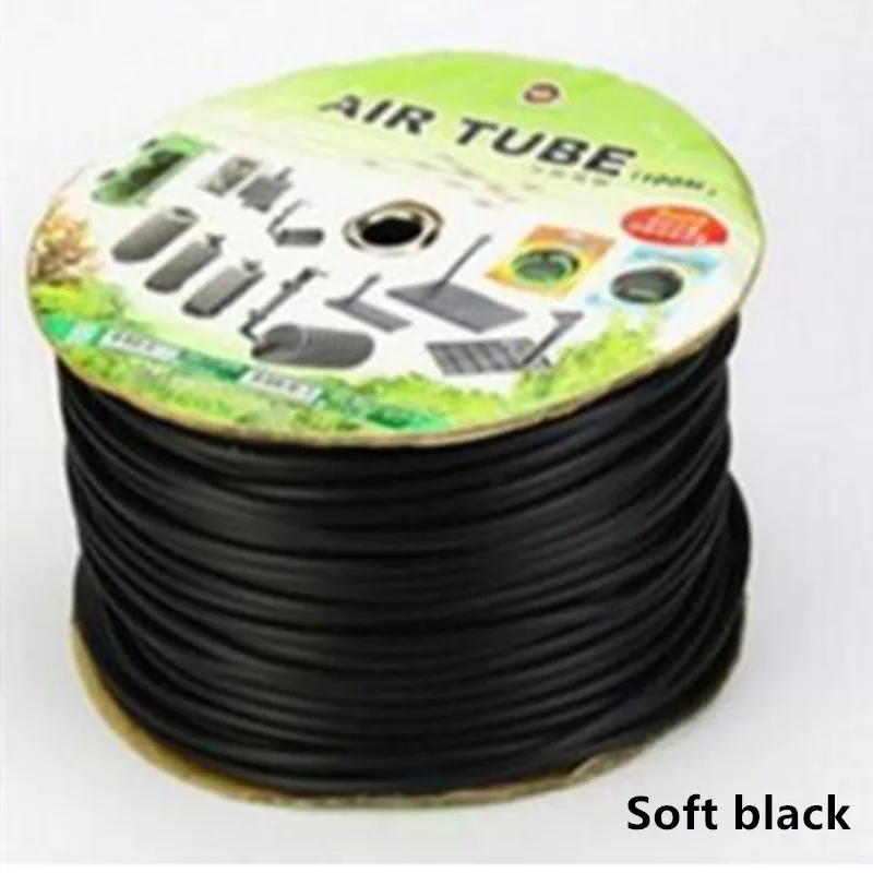Soft black 1 шт. 1 2 3 м аквариумные авиационные трубки Oxgen воздушные трубки шланг Co2 система 4/6 мм пластиковые гибкие воздушные трубки - Цвет: Soft black