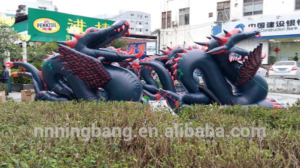 Бесплатная доставка 5 м длинный надувной дракон с крыльями для украшения