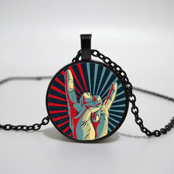 Винтажное ожерелье Baphomet со стеклянным куполом для мужчин из готического стекла