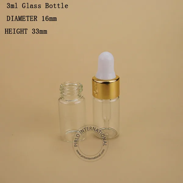 50 шт./лот оптовая продажа прозрачная стеклянная бутылка эфирного масла с