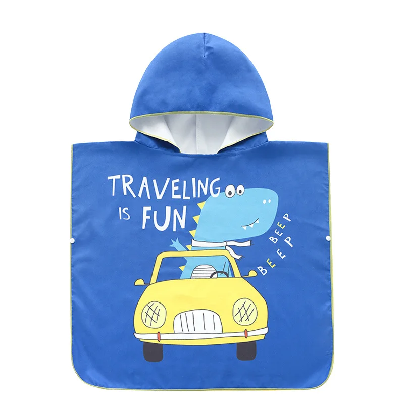 Детское банное полотенце с капюшоном пончо детский банный халат быстро сохнет