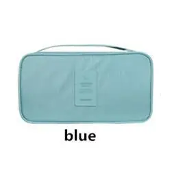 Blue Портативный бюстгальтер, нижнее белье, дорожные сумки, женская одежда, косметичка для хранения, органайзер, моющийся чехол, принадлежности для аксессуаров - Цвет: Blue