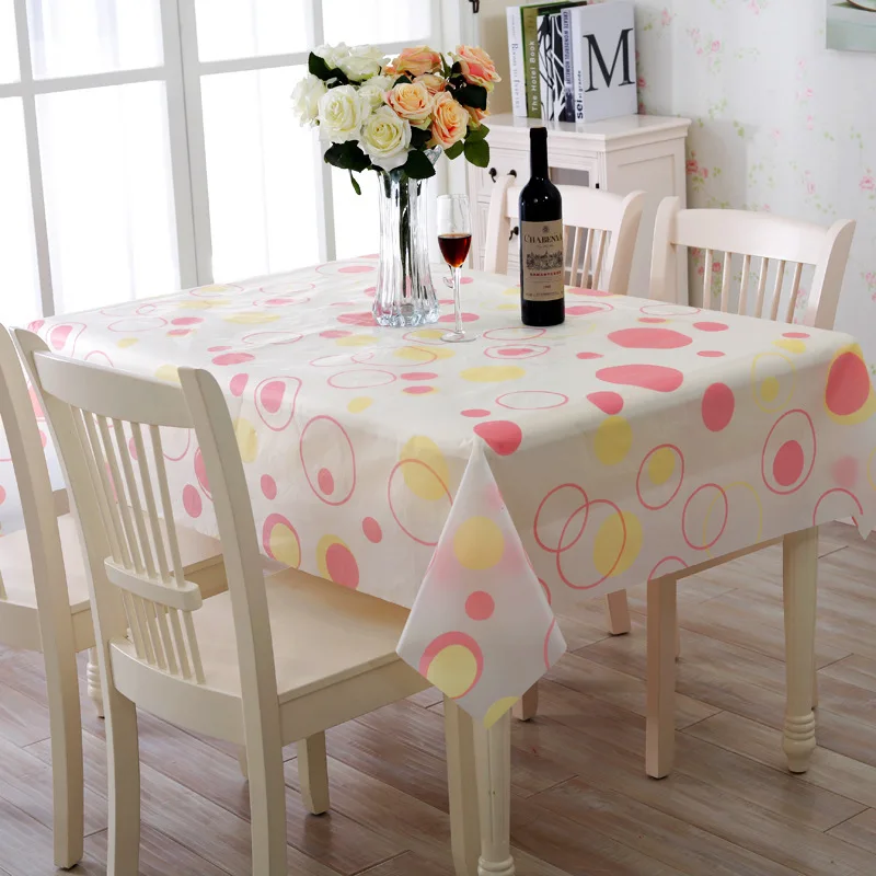 Пасторальная ПВХ квадратная скатерть Водонепроницаемая маслостойкая с