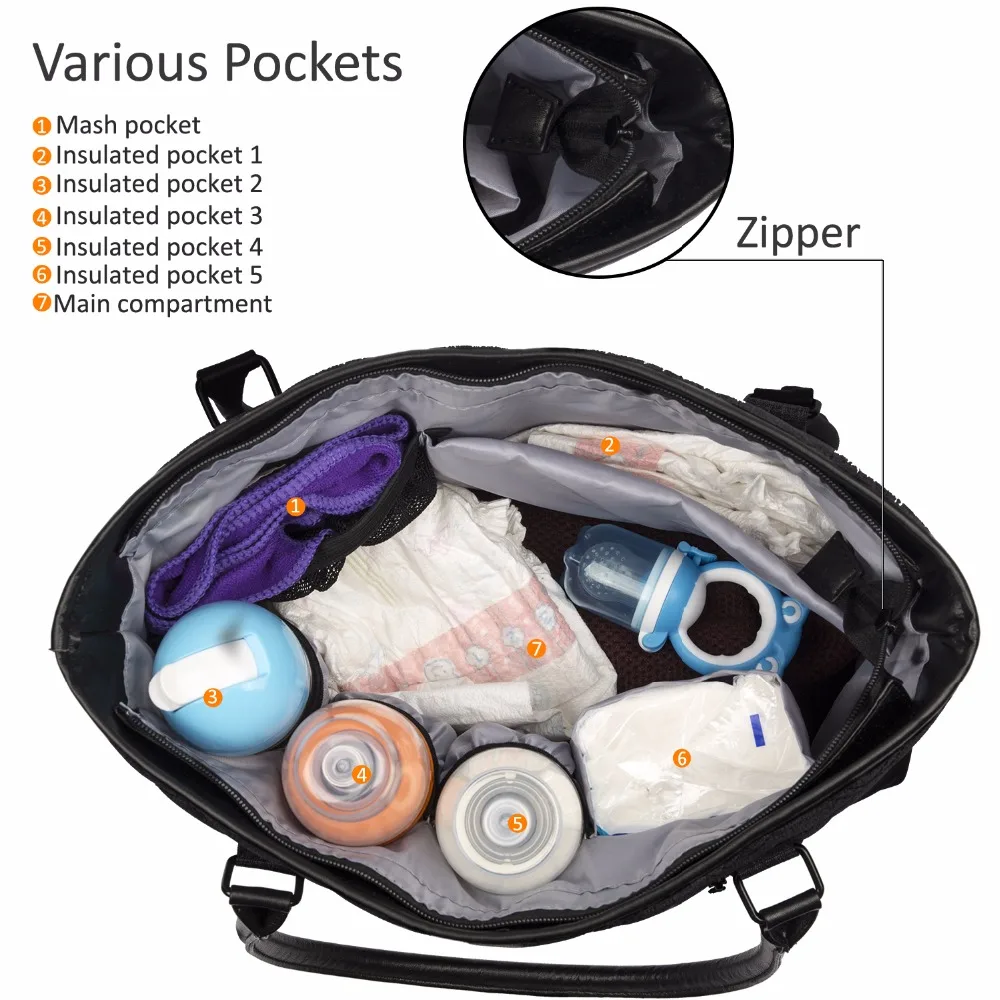 Многофункциональная сумка для мам CoolBell тоут детских подгузников с