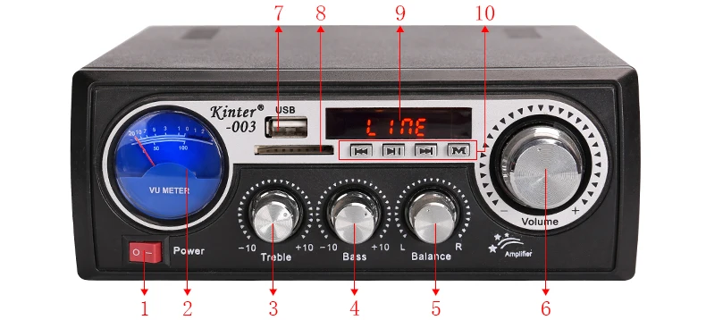 Kinter-003 мини-усилитель аудио с Bluetooth SD USB ввод и fm-радио воспроизведение стерео звук питание AC220V DC12V в домашних условиях