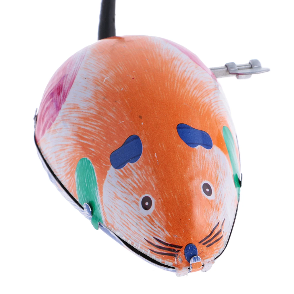 Novelty Metal Iron Mouse Wind Up Toy Small Animals Crawl Clockwork Classic Toys Girl Birthday Gift for Kid Children | Игрушки и хобби