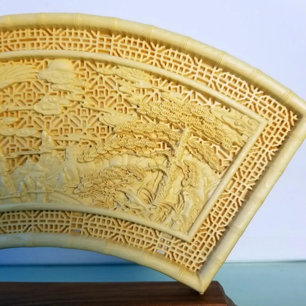 Eagle Fan Shaped Wooden Sculpture Ornaments Eight Cents Across The Sea Chinese Legend Figure Home Decorations | Дом и сад