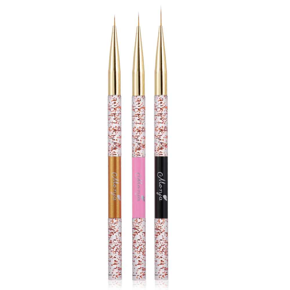 Набор из 3 шт. ручка для рисования ногтей 3D наконечники сделай сам акриловая