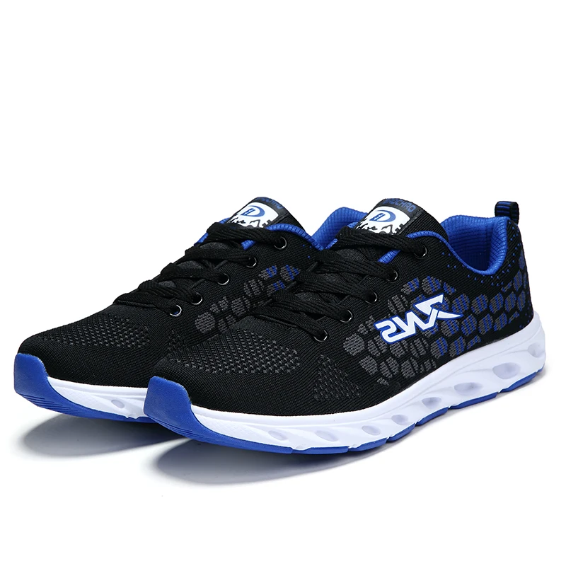2017 Spring/Summer Men Running Shoes Luxury Brand Walking Sneakers Breathable Athletic Gym Blue/Red Original Sport Trainer | Спорт и