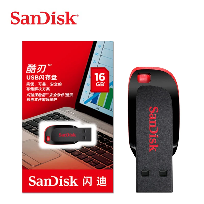 SanDisk CZ50 мини USB флеш накопитель 128 Гб 64 ГБ 32 16 8 ГБ|USB флэш-накопители| |