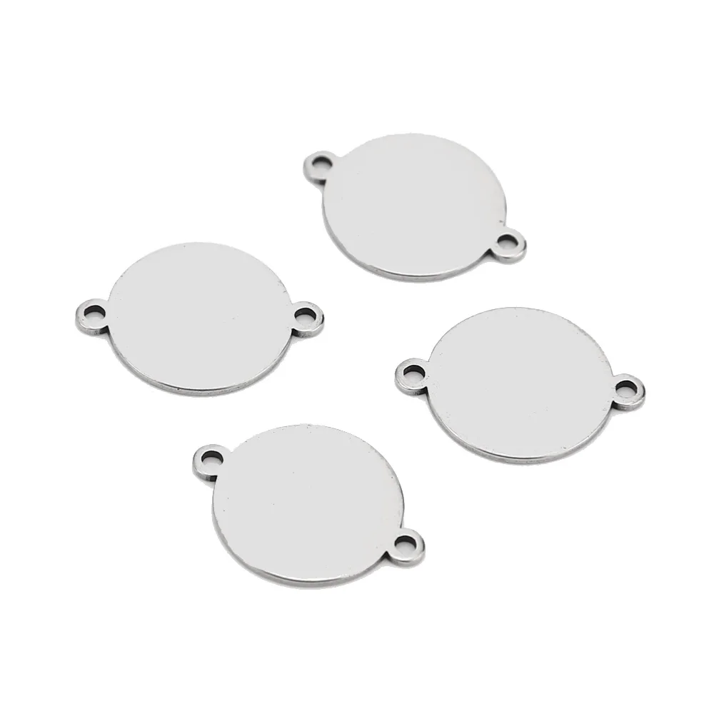 20 шт. круглые соединители из нержавеющей стали для изготовления ювелирных
