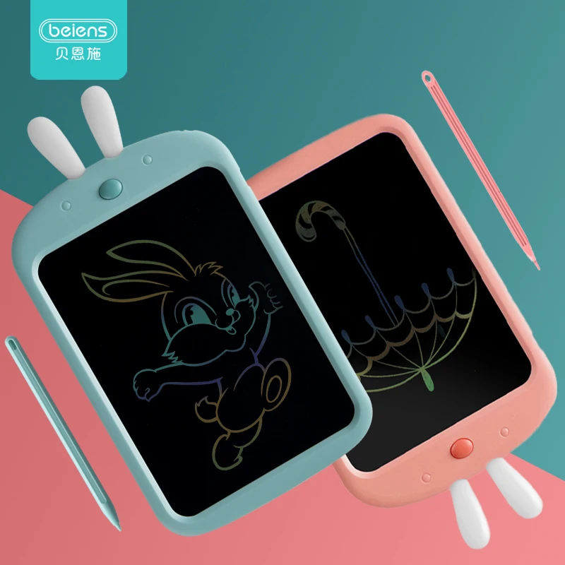Beiens 8,5 дюймов lcd доска для рисования цифровой планшет для письма с кроликом с ручкой портативные электронные игрушки для рисования Детские обучающие игрушки
