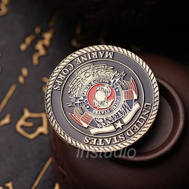 Морской корпус США Est. 1775 Semper Fidelis отпустите собак войны морской USMC Devil Dogs Challenge