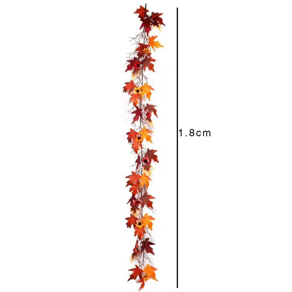 

Simulation Rattan Leaf Garland Autumn Hanging Decoration Christmas Home Party Ceremony Wedding Table Centerpiece Decoration