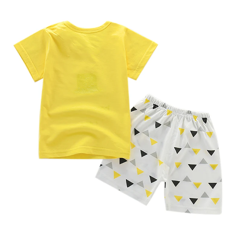 Комплект летней одежды для маленьких мальчиков и девочек футболка с рисунком +