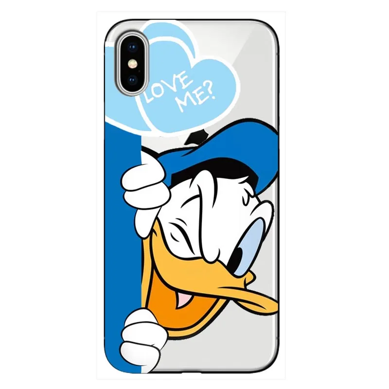 Мягкий силиконовый чехол из ТПУ с Дональдом Даком для iPhone 11 11PRO MAX5 6 6S Plus 7 7Plus 8 8Plus X