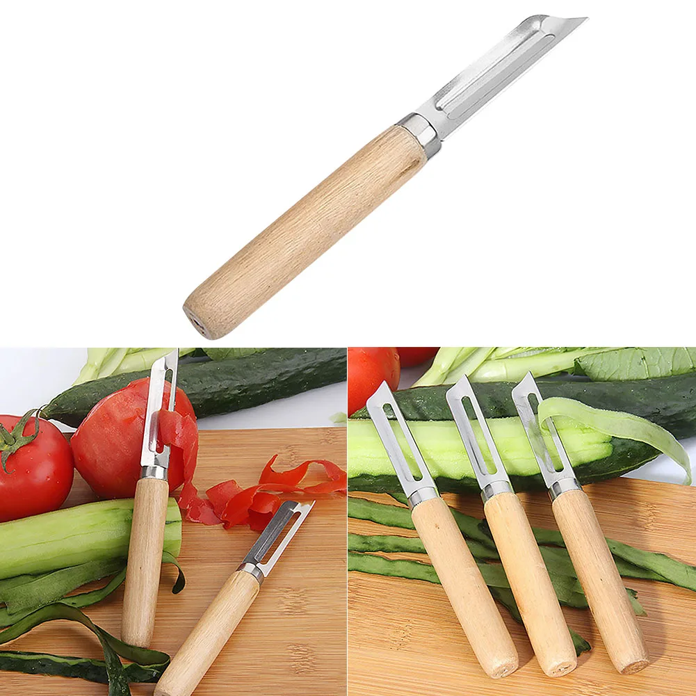 Овощечистка для Apple картофель овощи овощечистка деревянная ручка | Дом и сад