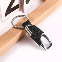 genuine leather mens car keychain key ring bag pendant metal alloy buckle gift new hot sale fashion