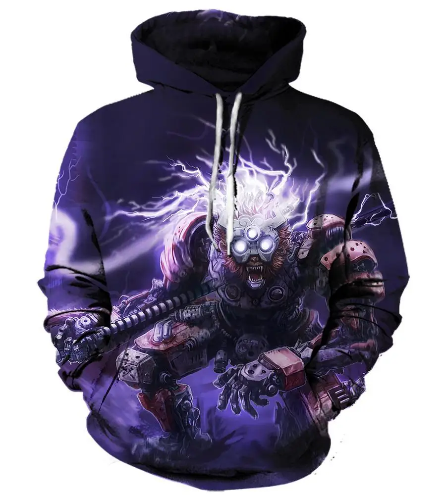 Hoodie Sweatshirt 3d Print Hoodies League of Legends Men Women Autumn Loose Thin Skull 3D Sweatshirts Mens Pullover Lovers Gift