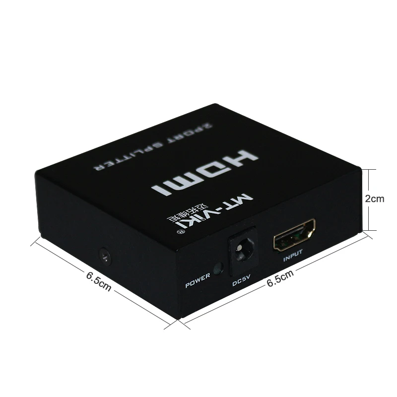 MT-VIKI HDMI-совместимый сплиттер HD видео дистрибьютор 1x2 1080P 3D 1 вход 2 выхода 5 в 1A