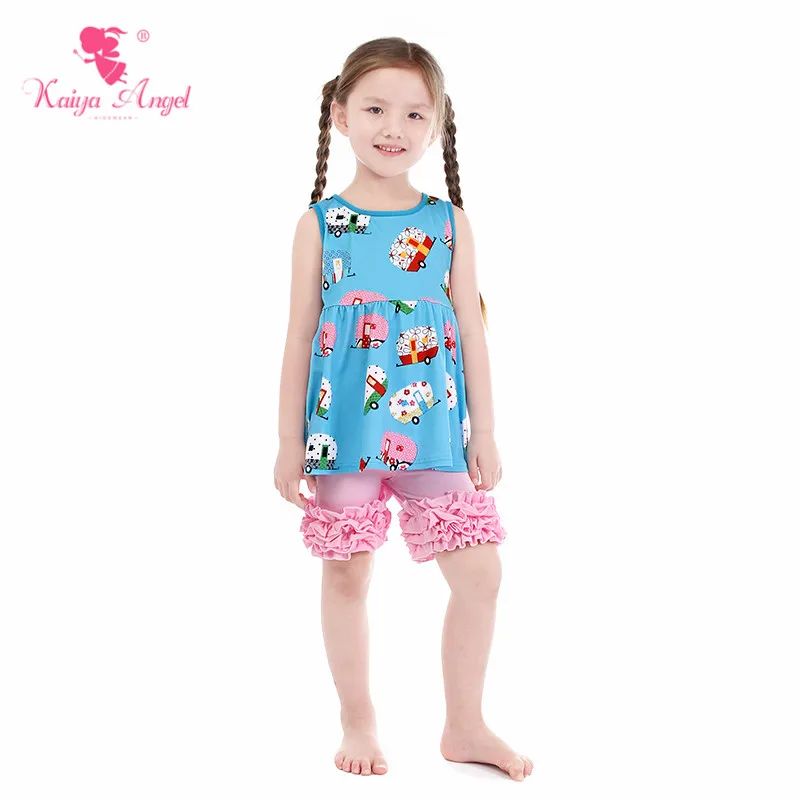 Kaiya Angel Todller/эксклюзивная летняя одежда для девочек топ в синий горошек с