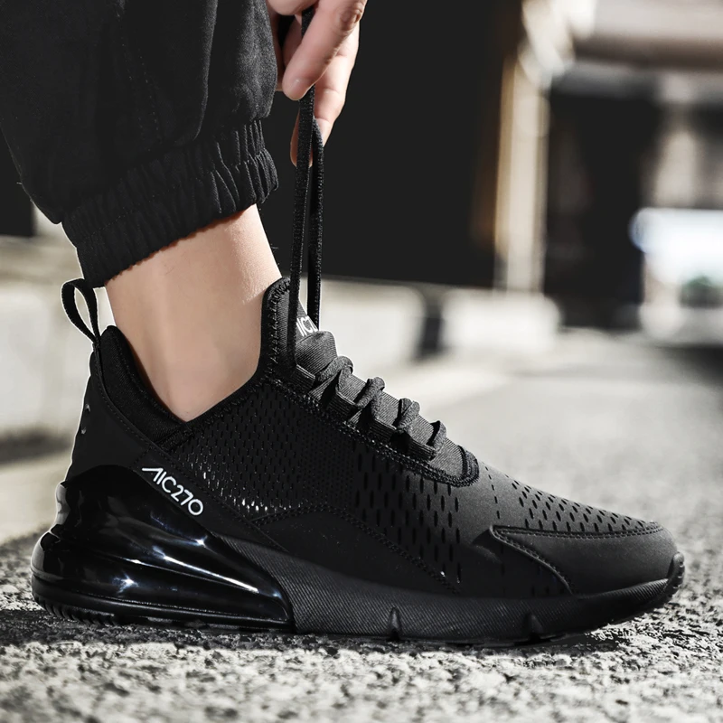 Обувь; мужские кроссовки; сезон лето; Zapatillas Deportivas Hombre; модная дышащая повседневная обувь; Sapato Masculino Krasovki; 46 - Цвет: Черный