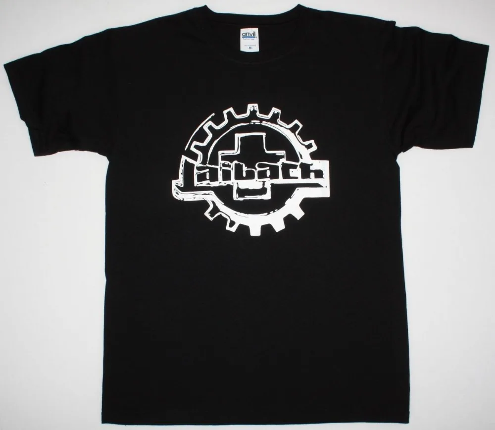 Футболка Лето Мужская Короткие Laibach Логотип Промышленных Темно-Волна Авангарда