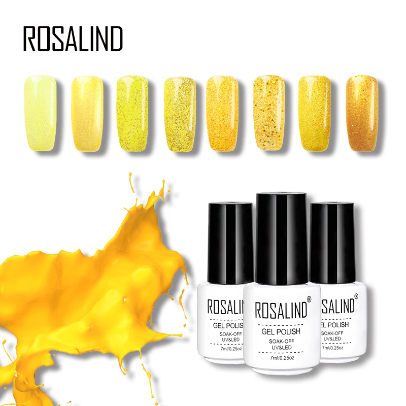 ROSALIND гель 1 S 7 мл 16 цветов Алмазный Гель-лак для ногтей Shimmer Полупостоянный УФ