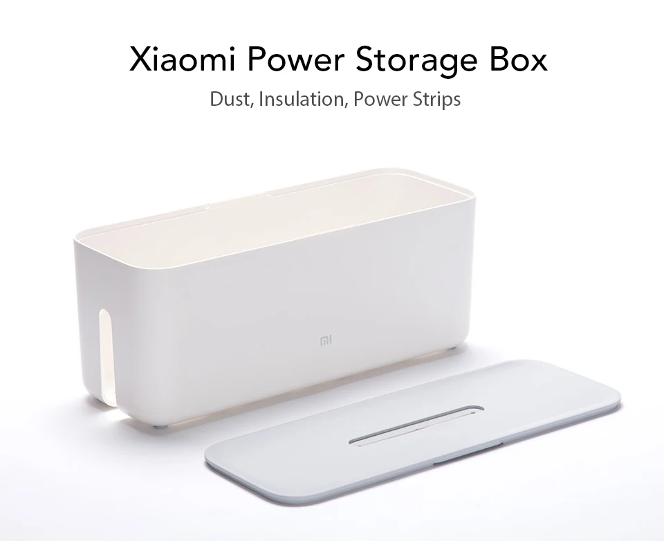 Xiaomi Mijia кабель питания кабель коллектора коробка для хранения шнур Органайзер ABS коробка для хранения Съемная крышка простой стильный дизайн белый
