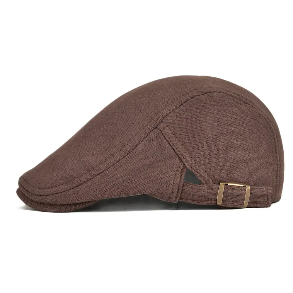 Voboom Повседневная хлопковая ирландская Кепка Golf Ivy Jeff cap s для мужчин и женщин водитель, разносчик газет драйвер Gatsby Регулируемый головной убор Boina 039 - Цвет: Коричневый
