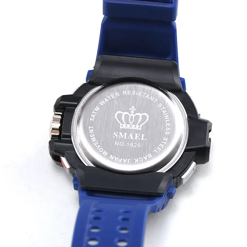 SMAEL Watch Men for Sports Alarm Waterproof Automatic Date Original Mechanical Genuine Hot 1626 Male Clock Sport Watches LED Man | Наручные