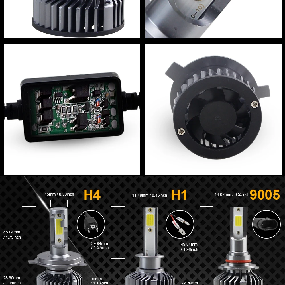 Lvtusi H7 светодиодный H4 фар автомобиля H1 H3 H11 H4 9003 H8 H9 9005 9003 авто лампа Ач