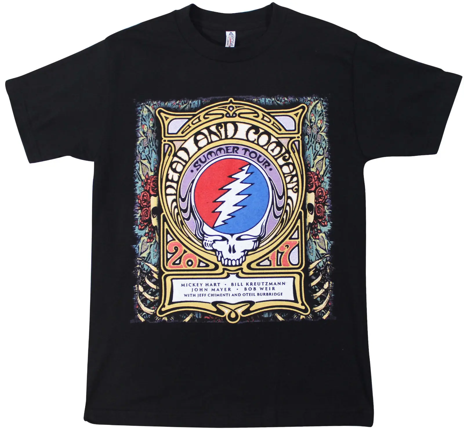 GRATEFUL DEAD & COMPANY Лето 2017 тур футболка маленький концертный Джон Майер NWOT 100% хлопок