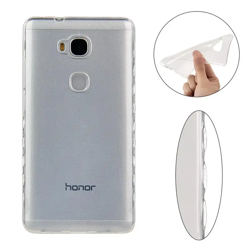 Для Huawei Honor 5X чехол Коке Чистый Прозрачный Силиконовый противоударный