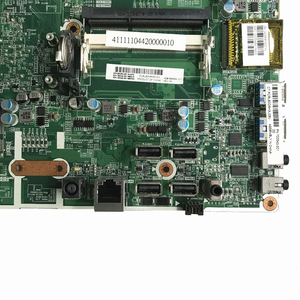 Для hp ENVY 20 20-D материнская плата AIO 684854-001 700540-002 700540-001 аккумулятор большой емкости LGA 1155 H61 DDR3 протестированы