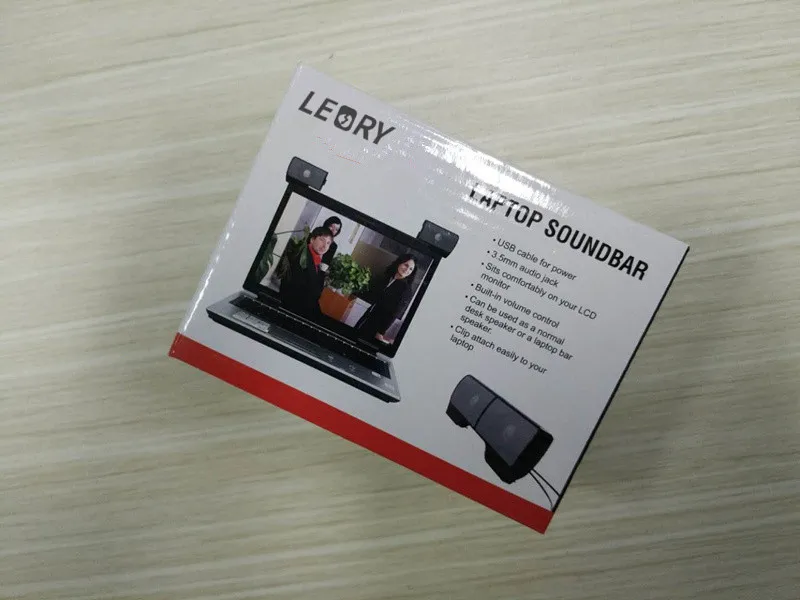 LEORY 1 пара мини портативный Clipon USB стерео колонки линейный контроллер Саундбар для ноутбука тетрадь Mp3 плеер ПК с зажимом