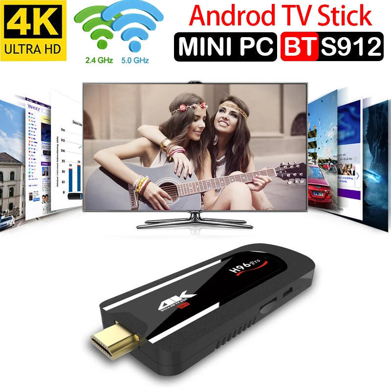 Xinways H96 Pro Android 7 1 ТВ приставка Amlogic S912 Восьмиядерный 2G 16G Мини ПК палка 2 4G/5G Wifi BT4.1 4K