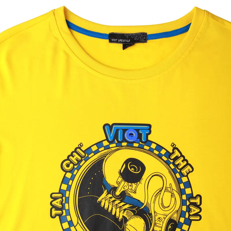 ВОЙТ Лето Дышащая Футболка 100% Хлопок Высокого Качества Комфорт Спорт Печать