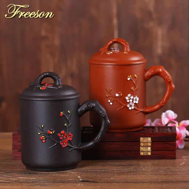 Чайная кружка из фиолетовой глины в стиле ретро традиционная китайская зимняя