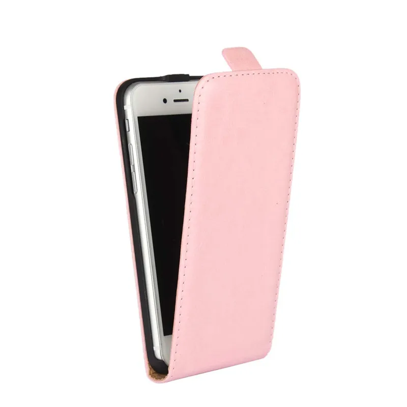 Pink PDGB Флип из искусственной кожи чехол для iPhone 6 6s Plus 7 8 чехол 4 4S 5 5C SE 5S Ретро Чехол Вертикальный флип чехол для телефона магнит - Цвет: Pink