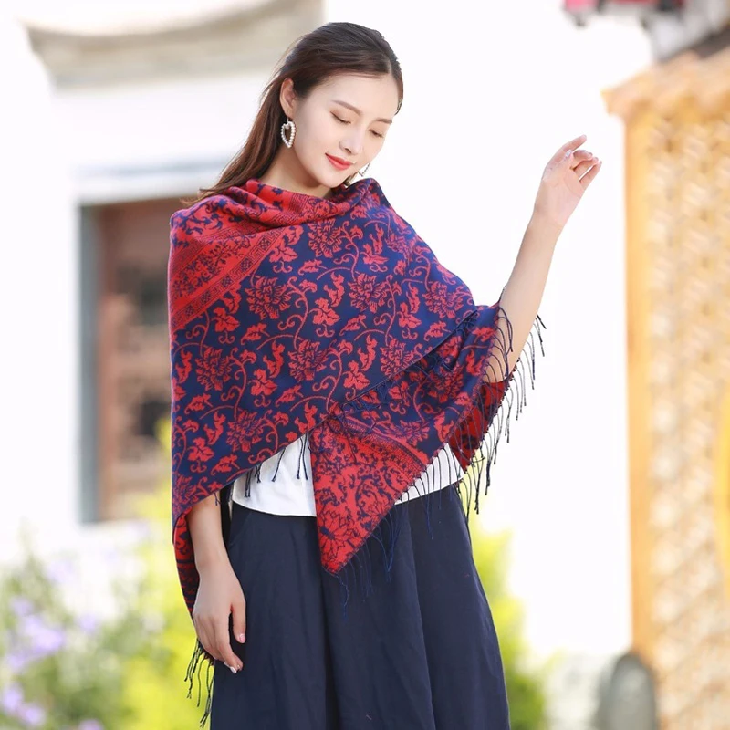 Брендовый дизайнерский Новый женский большой шарф из пашмины квадратные шарфы