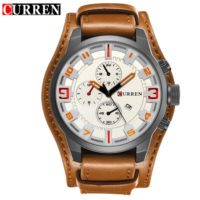 Curren Часы мужские часы лучший бренд класса люкс relogio masculino curren Кварцевые Наручные Часы 8225 - Цвет: black white