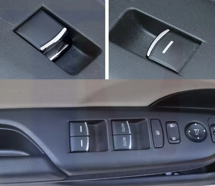 7 шт. хромированные наклейки на крышку автомобильного интерьера двери окна лифта