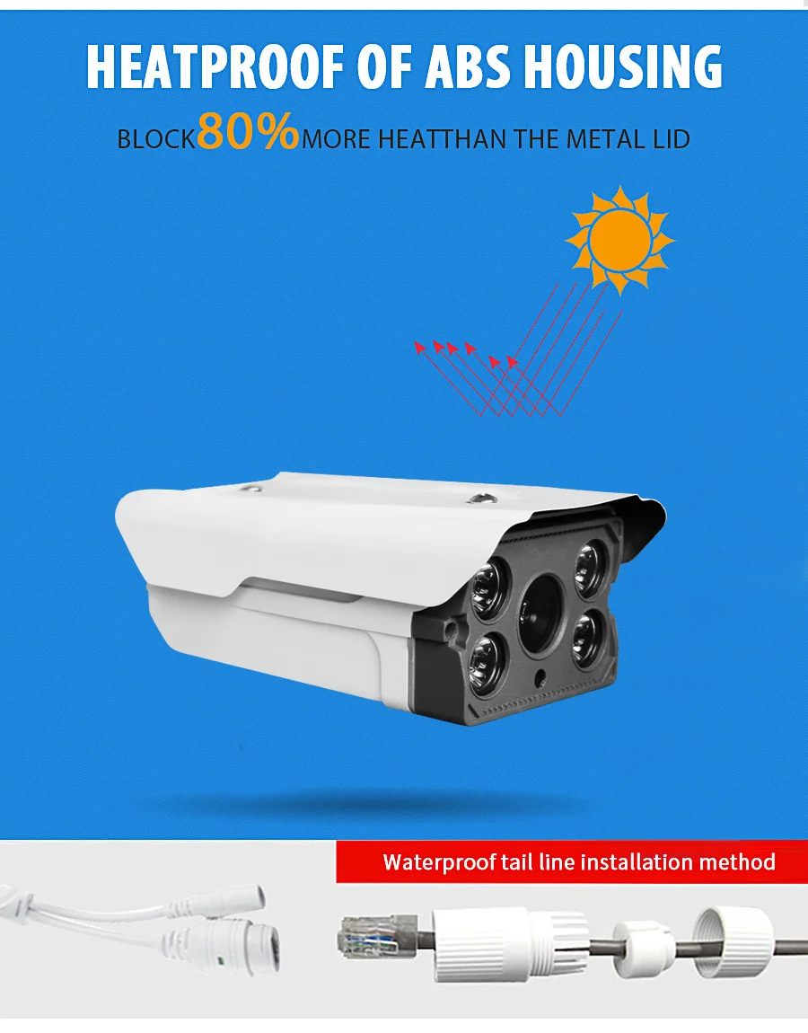 Ip-камера 1080P оповещения по электронной почте XMEye ONVIF P2P Обнаружение движения RTSP 48V наружняя камера видеонаблюдения POE CCTV наружная