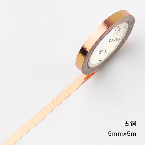 1 Roll/set Slim Washi Tape 5mmx5m Laser Masking Tape for Decoration DIY Album Scrapbook Planner School Office Supplies - Цвет: A 5mmx5m
