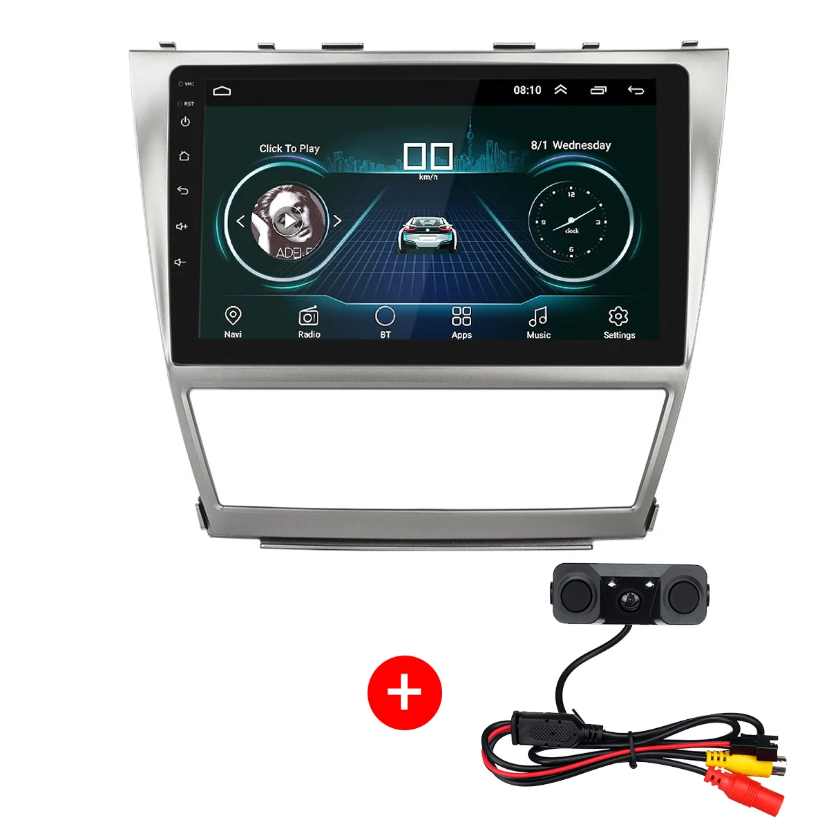 with Camera cable 10," для Android 8,0 gps Автомагнитола стерео плеер головное устройство для Toyota Camry 2006 2007 2008 2009 2010 2011 рулевое колесо Contro - Color: with Camera cable