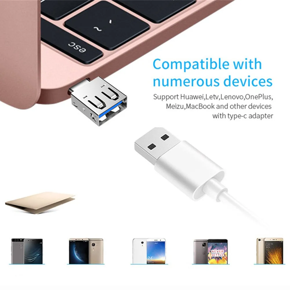 Из Металла Тип C USB-C мужчин и женщин USB3.0 Адаптер конвертера OTG для samsung Note9 зарядного устройства передачи данных OTG адаптер 56