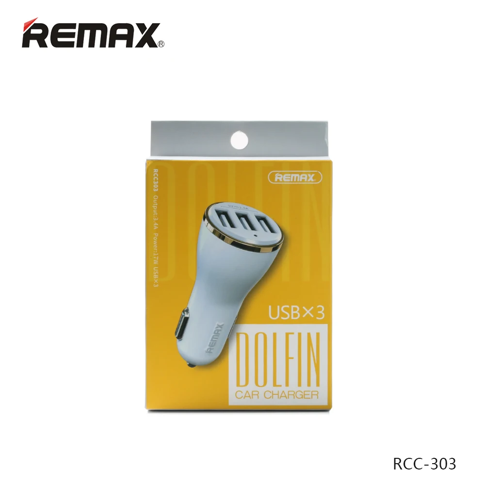 REMAX мини 3.4A 3 Порты usb автомобиля Зарядное устройство Универсальный USB2.0