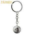 Брелок для ключей TAFREE Ежик в тумане, круглый металлический аксессуар в стиле животного, ручная работа, Модная бижутерия для мужчин и женщин, H225